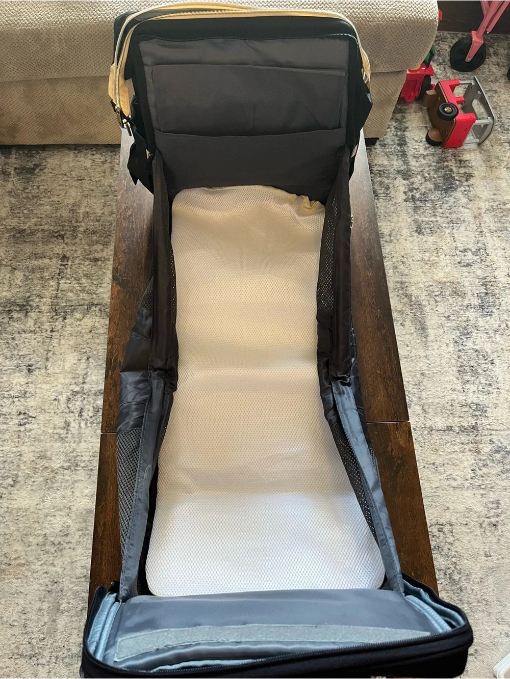 Diaper Bag Backpack w Portable Changing Station